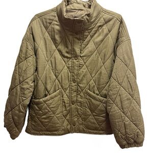 Sanctuary Olive Green Quilted Jacket